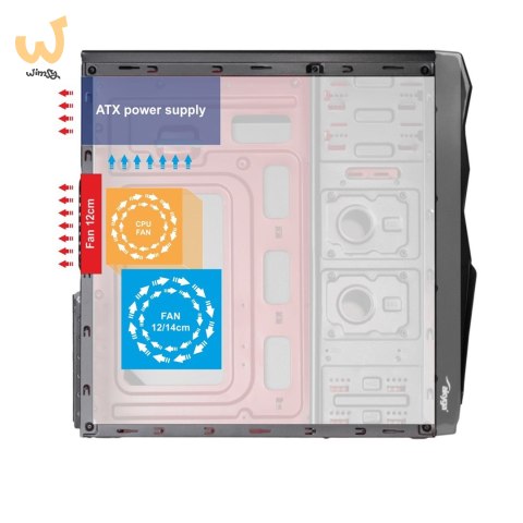 Obudowa Akyga AK995BK (ATX, Micro ATX, Mini ITX; kolor czarny) Obudowa Akyga AK995BK (ATX, Micro ATX, Mini ITX; kolor czarny)