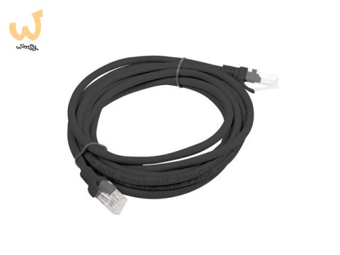 Patchcord UTP Lanberg PCU5-10CC-0300-BK (RJ45 - RJ45 ; 3m; UTP; kat. 5e; kolor czarny) Patchcord UTP Lanberg PCU5-10CC-0300-BK (RJ45 - RJ45 ; 3m; UTP; kat. 5e; kolor czarny)