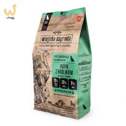 Wiejska Zagroda indyk z królikiem- sucha karma dla psa - 9kg