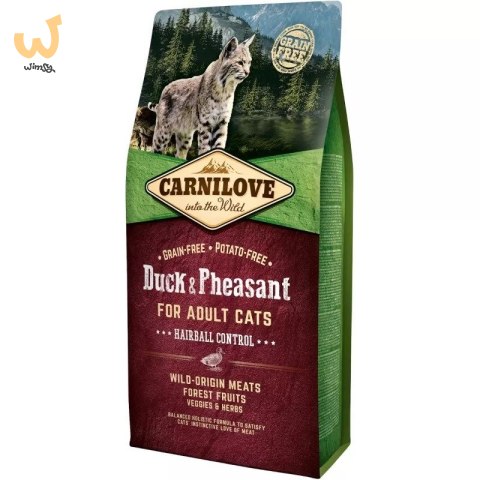 CARNILOVE CAT DUCK&PHEASANT HAIRBALL CONTROL 6kg