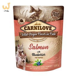 CARNILOVE DOG POUCH SALMON&BLUEBERRIES PUPPIES 300G
