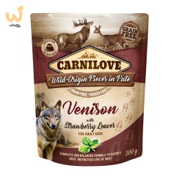 CARNILOVE DOG POUCH VENISON&STRAWBERRY 300G