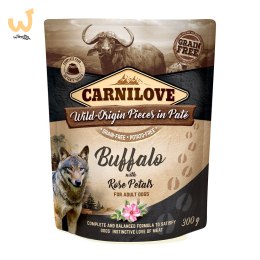 CARNILOVE DOG POUCH WILD BUFFALO&ROSE PETALS 300G