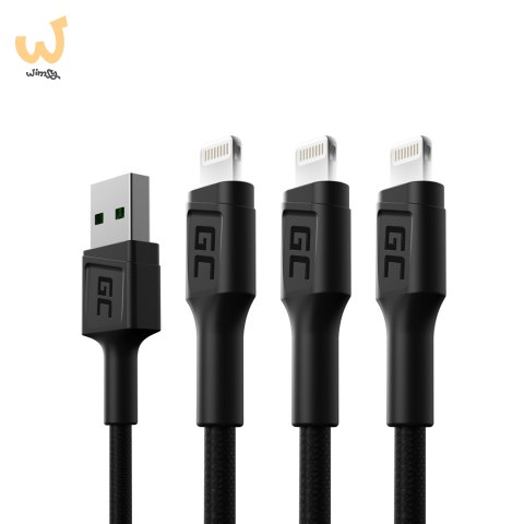 GREEN CELL ZESTAW KABLI KABGCSET05 3X KABEL GC RAY USB - LIGHTNING 120CM, BIAŁY LED GREEN CELL ZESTAW KABLI KABGCSET05 3X KABEL GC RAY USB - LIGHTNING 120CM, BIAŁY LED