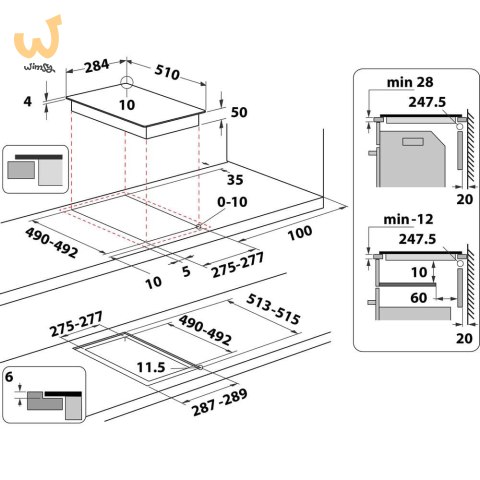 Płyta indukcyjna WHIRLPOOL WS Q0530 NE Płyta indukcyjna WHIRLPOOL WS Q0530 NE