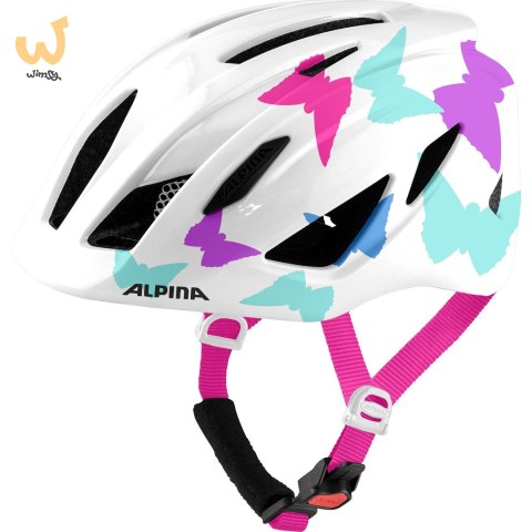 Kask rowerowy ALPINA PICO biel perłowa motyle połysk 50-55 new 2021 Kask rowerowy ALPINA PICO biel perłowa motyle połysk 50-55 new 2021