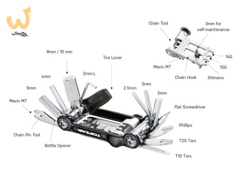 Klucz TOPEAK MINI 20 PRO czarny Klucz TOPEAK MINI 20 PRO czarny