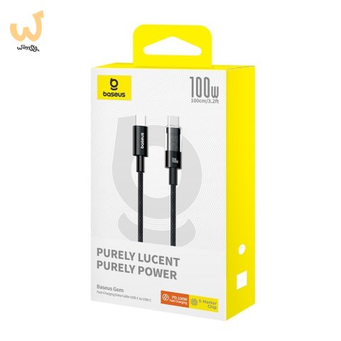 Kabel Baseus Gem Typ C-Typ C 100W 1m (czarny) Kabel Baseus Gem Typ C-Typ C 100W 1m (czarny)