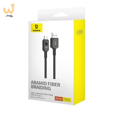 Kabel Baseus Unbreakable USB-USB C 100m 1m (czarny) Kabel Baseus Unbreakable USB-USB C 100m 1m (czarny)