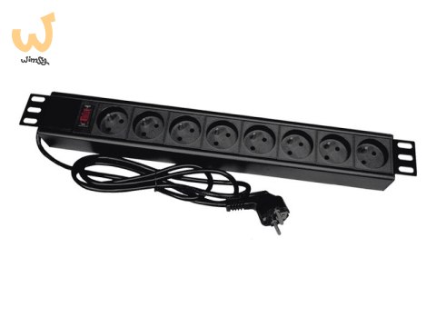 Listwa przeciwprzepięciowa A-LAN PZ081U3M (8 x UTE; 16 A (3680 W); 3m; kolor czarny)