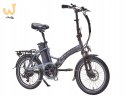 JOBOBIKE Sam - Składany Rower Elektryczny Miejski Dla Seniora 250W Szary