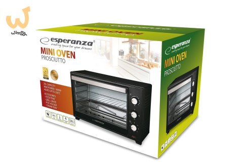 ESPERANZA MINI PIEKARNIK PROSCIUTTO 20L 1600W ROŻNEM EKO008 (WYPRZEDAŻ) ESPERANZA MINI PIEKARNIK PROSCIUTTO 20L 1600W ROŻNEM EKO008 (WYPRZEDAŻ)