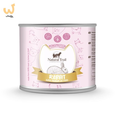 NATURAL TRAIL karma dla kota królik monoprotein185g NATURAL TRAIL karma dla kota królik monoprotein185g