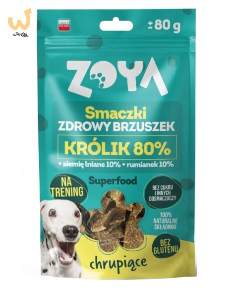 ZOYA Smaczki - Zdrowy brzuszek - Przysmak dla psów - 80g ZOYA Smaczki - Zdrowy brzuszek - Przysmak dla psów - 80g