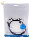 Kabel Lanberg CA-HDMI-21CU-0010-BK (HDMI M - HDMI M; 1m; kolor czarny)