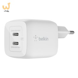 Ładowarka Belkin BoostCharge Pro Dual USB-C PD 3.0 PPS GaN Wall Charger 45W White