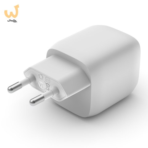 Ładowarka Belkin BoostCharge Pro Dual USB-C PD 3.0 PPS GaN Wall Charger 45W White Ładowarka Belkin BoostCharge Pro Dual USB-C PD 3.0 PPS GaN Wall Charger 45W White