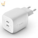 Ładowarka Belkin BoostCharge Pro Dual USB-C PD 3.0 PPS GaN Wall Charger 45W White
