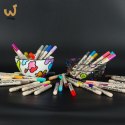 Markery akrylowe do tkanin kamieni pisaki flamastry mazaki wodoodporne DIY 48 szt.