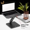 MACLEAN PODSTAWKA BIURKOWA NA MONITOR LUB LAPTOP, SPRĘŻYNA GAZOWA, DO PRACY STOJĄCO SIEDZĄCEJ, CZARNA MC-493