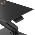 MACLEAN PODSTAWKA BIURKOWA NA MONITOR LUB LAPTOP, SPRĘŻYNA GAZOWA, DO PRACY STOJĄCO SIEDZĄCEJ, CZARNA MC-493
