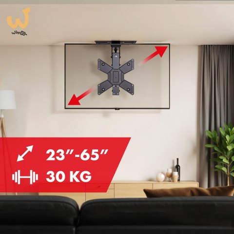 MACLEAN UCHWYT DO TV ELEKTRYCZNY SUFITOWY, OBSŁUGA TUYA, MAX VESA 600X400, OBRÓT 90ST. PILOT, 23"-65", 30KG MC-491 MACLEAN UCHWYT DO TV ELEKTRYCZNY SUFITOWY, OBSŁUGA TUYA, MAX VESA 600X400, OBRÓT 90ST. PILOT, 23"-65", 30KG MC-491