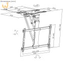 MACLEAN UCHWYT DO TV ELEKTRYCZNY SUFITOWY, OBSŁUGA TUYA, MAX VESA 600X400, OBRÓT 90ST. PILOT, 32"-75", 35KG MC-490