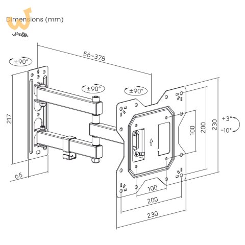 MACLEAN UCHWYT DO TV LUB MONITORA, UNIWERSALNY, MAX VESA 200X200, 23-43", 30KG, CZARNY MC-700N MACLEAN UCHWYT DO TV LUB MONITORA, UNIWERSALNY, MAX VESA 200X200, 23-43", 30KG, CZARNY MC-700N