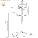 MACLEAN UCHWYT STOJAK PODŁOGOWY DO TELEWIZORA, 32-70", MAX. VESA 400X400, MAX. 40KG MC-494
