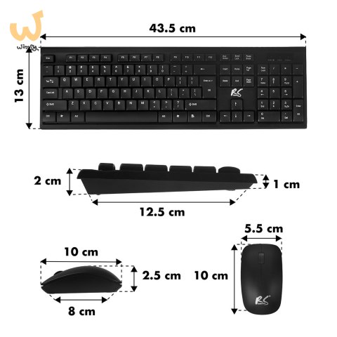 NANORS KLAWIATURA + MYSZ BEZPRZEWODOWA COMBO RS580 NANORS KLAWIATURA + MYSZ BEZPRZEWODOWA COMBO RS580
