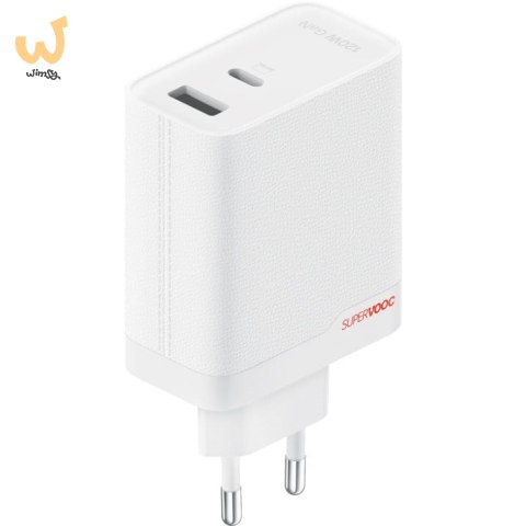 OnePlus Charger SUPERVOOC 120W 2 Ports with Cable White OnePlus Charger SUPERVOOC 120W 2 Ports with Cable White