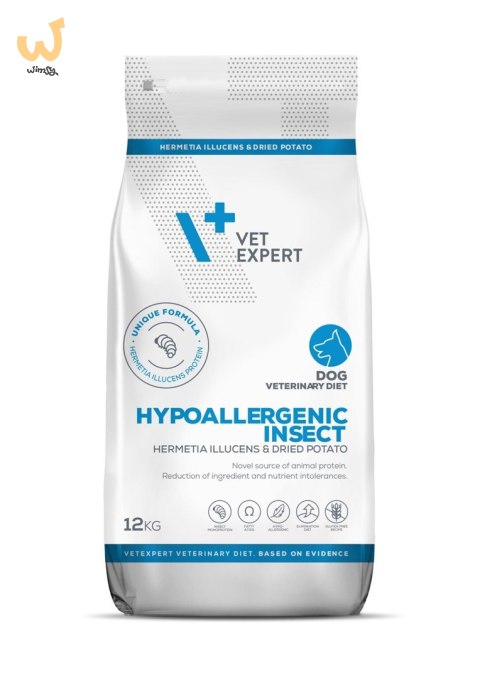 VetExpert Veterinary Diet Hypoallergenic Insect dog 12kg (WYPRZEDAŻ) VetExpert Veterinary Diet Hypoallergenic Insect dog 12kg (WYPRZEDAŻ)