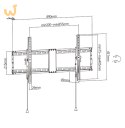GEMBIRD UCHWYT ŚCIENNY REGULOWANY LCD 43-90 VESA MAX 800 X 400MM, DO 70KG