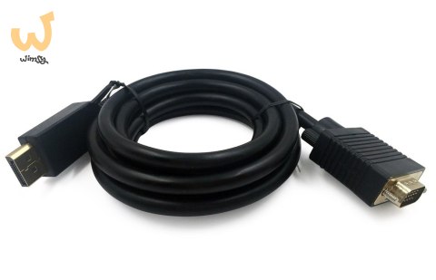 Kabel GEMBIRD CCP-DPM-VGAM-6 (D-Sub (VGA) M - DisplayPort M; 1,8m; kolor czarny) Kabel GEMBIRD CCP-DPM-VGAM-6 (D-Sub (VGA) M - DisplayPort M; 1,8m; kolor czarny)