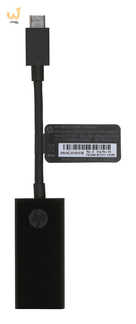 Przejściówka HP USB-C to HDMI 2.0 Adapter czarna 2PC54AA Przejściówka HP USB-C to HDMI 2.0 Adapter czarna 2PC54AA