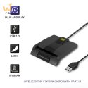 QOLTEC CZYTNIK CHIPOWYCH KART ID INTELIGENTNY | SCR-0634 | USB TYP C