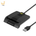QOLTEC CZYTNIK CHIPOWYCH KART ID INTELIGENTNY | SCR-0634 | USB TYP C