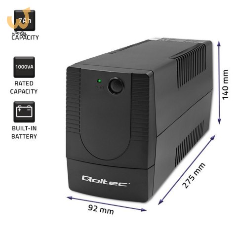 QOLTEC ZASILACZ AWARYJNY UPS LINE INTERACTIVE | MONOLITH | 1000VA | 600W QOLTEC ZASILACZ AWARYJNY UPS LINE INTERACTIVE | MONOLITH | 1000VA | 600W