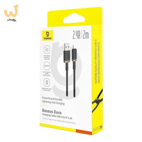 Kabel Baseus Dura 2.4A 2m (czarno-złoty) Kabel Baseus Dura 2.4A 2m (czarno-złoty)