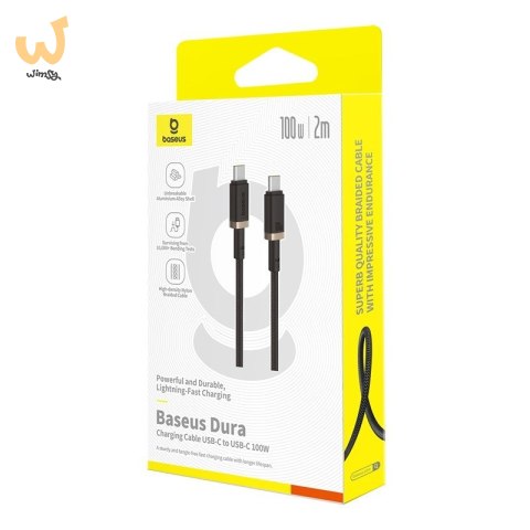 Kabel Baseus Dura Typ C-Typ C 100W 2m (czarno-złoty) Kabel Baseus Dura Typ C-Typ C 100W 2m (czarno-złoty)
