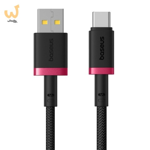 Kabel Baseus Dura USB-Typ C 60W 1m (czerwono-czarny) Kabel Baseus Dura USB-Typ C 60W 1m (czerwono-czarny)