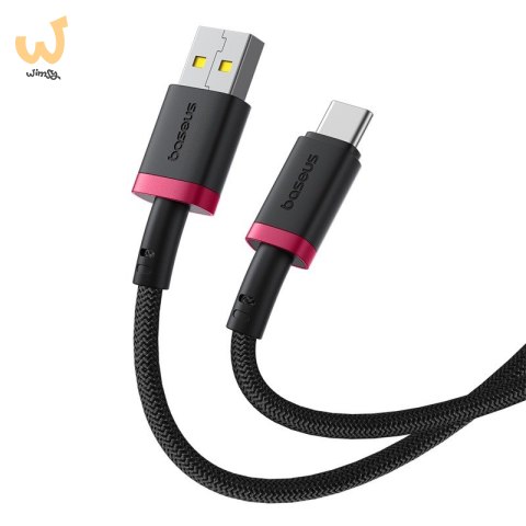Kabel Baseus Dura USB-Typ C 60W 2m (czerwono-czarny) Kabel Baseus Dura USB-Typ C 60W 2m (czerwono-czarny)