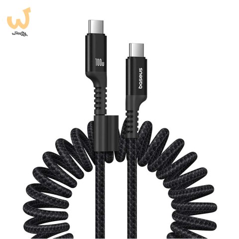 Kabel Baseus Fish-Eye Typ C-Typ C 100W 1m (czarny) Kabel Baseus Fish-Eye Typ C-Typ C 100W 1m (czarny)