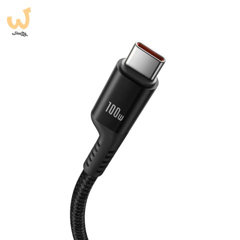 Kabel Baseus Fish-Eye Typ C-Typ C 100W 1m (czarny) Kabel Baseus Fish-Eye Typ C-Typ C 100W 1m (czarny)