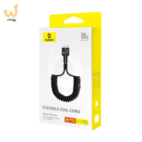 Kabel Baseus Fish-Eye Typ C-Typ C 100W 1m (czarny) Kabel Baseus Fish-Eye Typ C-Typ C 100W 1m (czarny)