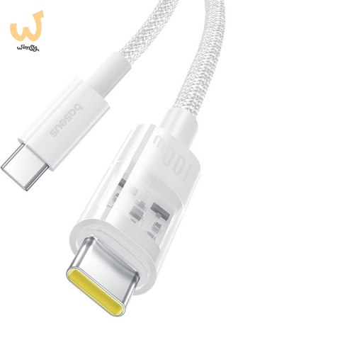Kabel Baseus Gem Typ C-Typ C 100W 2m (biały) Kabel Baseus Gem Typ C-Typ C 100W 2m (biały)