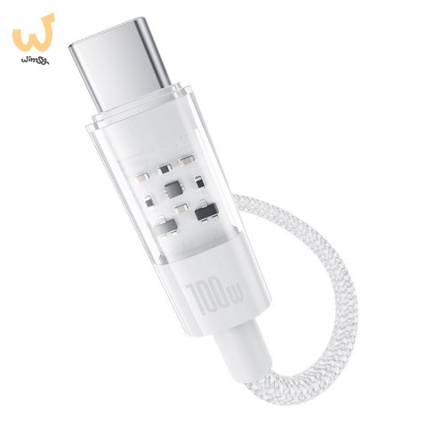 Kabel Baseus Gem Typ C-Typ C 100W 2m (biały) Kabel Baseus Gem Typ C-Typ C 100W 2m (biały)