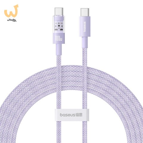 Kabel Baseus Gem Typ C-Typc C 100W 2m (fioletowy) Kabel Baseus Gem Typ C-Typc C 100W 2m (fioletowy)