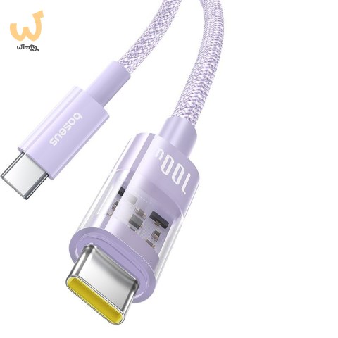 Kabel Baseus Gem Typ C-Typc C 100W 2m (fioletowy) Kabel Baseus Gem Typ C-Typc C 100W 2m (fioletowy)