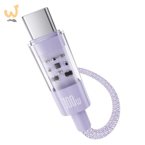Kabel Baseus Gem Typ C-Typc C 100W 2m (fioletowy) Kabel Baseus Gem Typ C-Typc C 100W 2m (fioletowy)